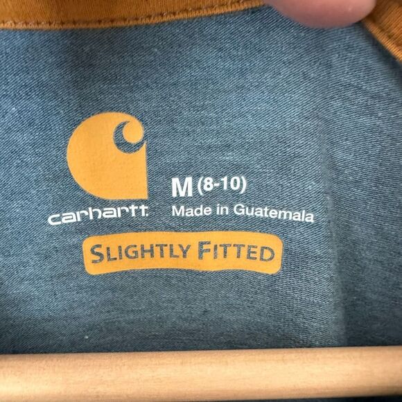 Carhartt Women’s Quarter Zip Pullover Slate Blue Casual Long Sleeve Size M - Picture 3 of 6